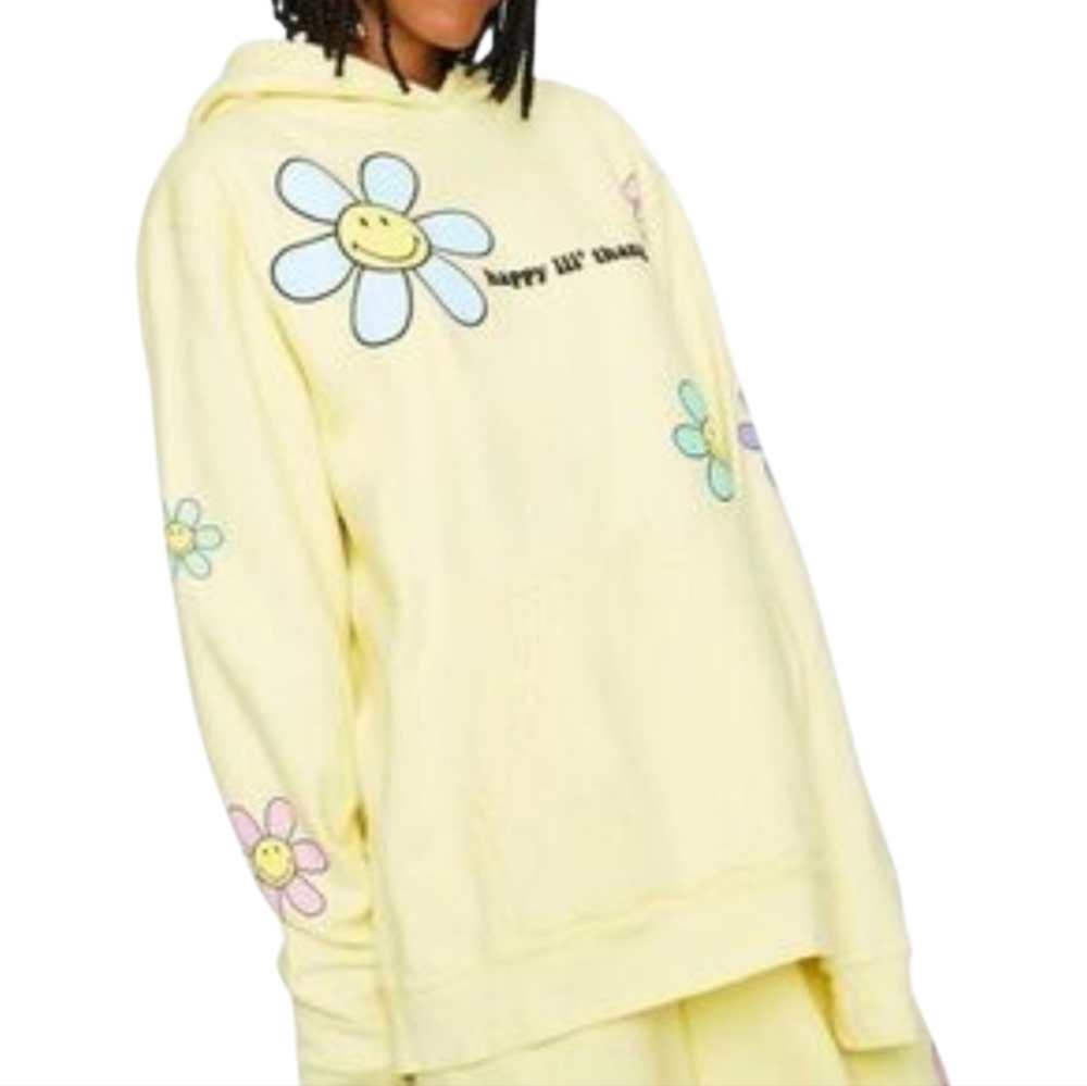 [DOLLS KILL] BSR BY SAMII RYAN "Happy Lil Thang" Yellow Pigment Dyed Hoodie